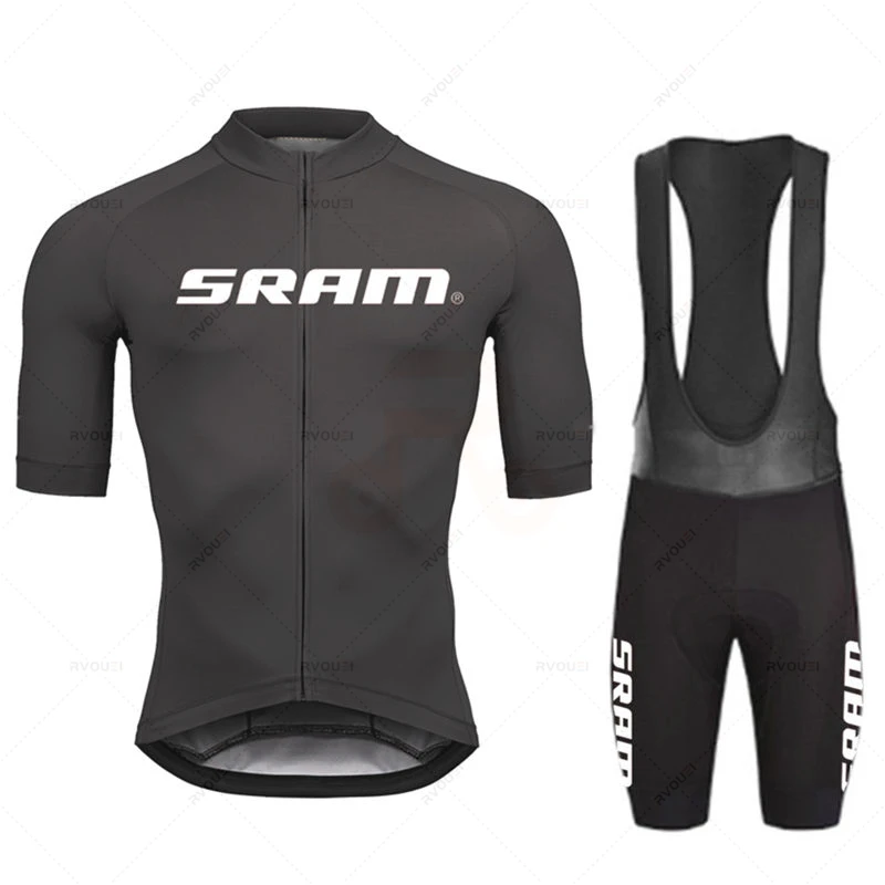 Cycling Gear Leaderboard - Sram Pro setelan Jersey bersepeda pria,