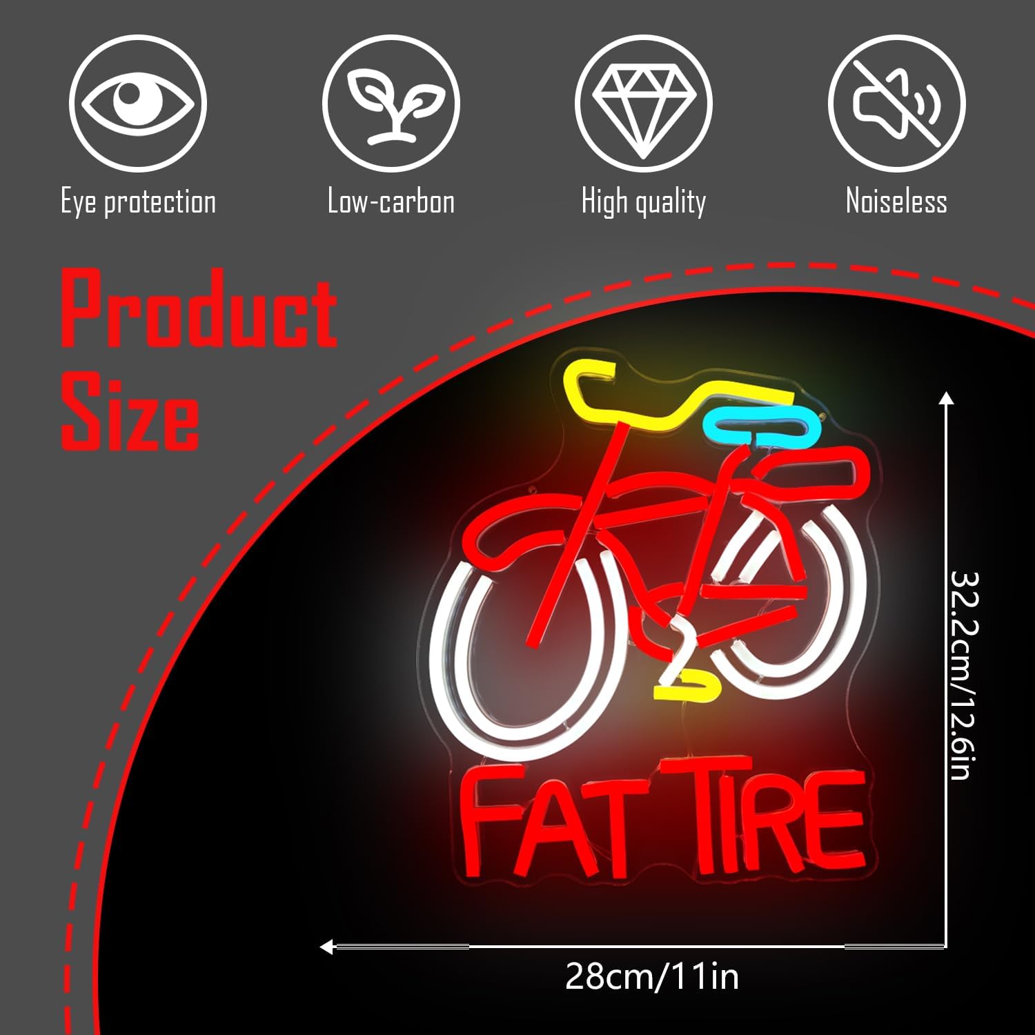Lampu Dinding LED Neon Fat Tir - Cycling Gear Shop ulasan dan harga